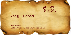 Veigl Dénes névjegykártya
